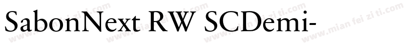 SabonNext RW SCDemi字体转换